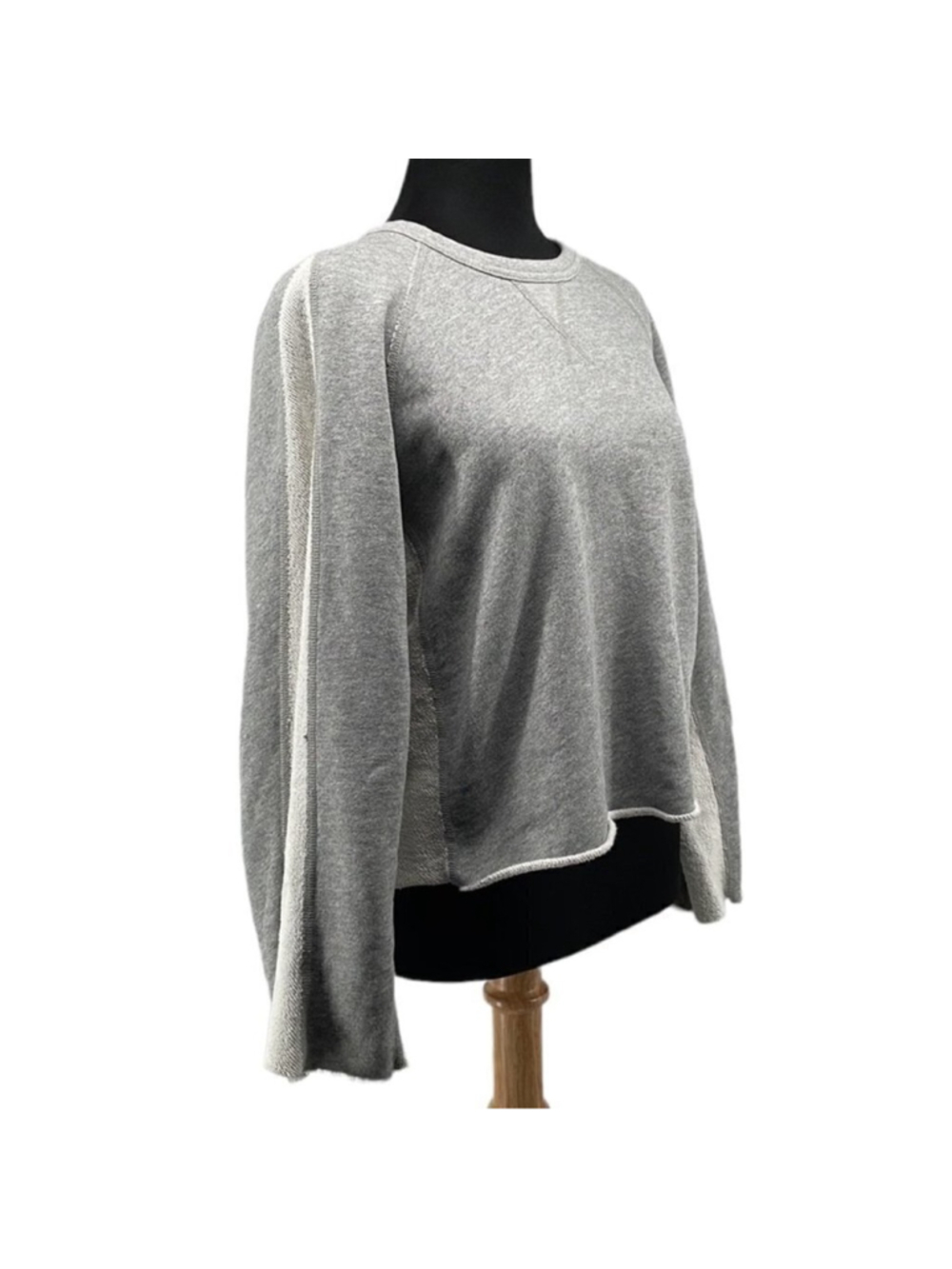 7 for all mankind grey crew neck sweatshirt loose fit reverse weave sz xs